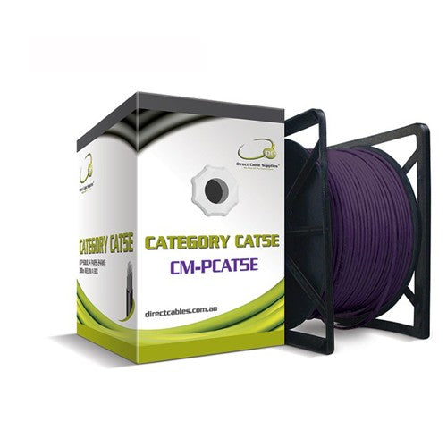 CAT5e 4 twisted pairs, Purple PVC sheathed with solid copper conductor