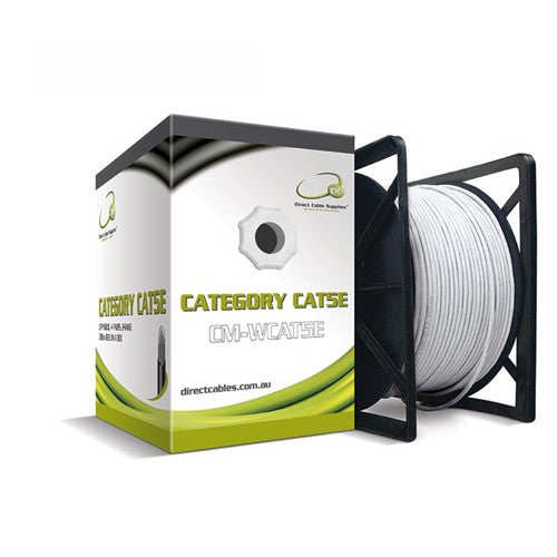 CAT5e 4 twisted pairs ,White PVC sheathed with solid copper conductors