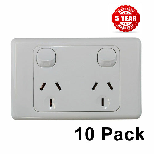 10 x Double Power Point Classic 10 Amp 240 Volt-SAA