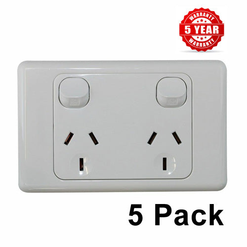 5 x Double Power Point Classic 10 Amp 240 Volt -SAA