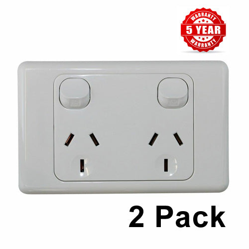 2 x Double Power Point Classic 10 Amp 240 Volt -SAA