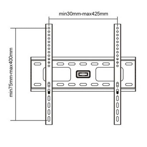 TV Bracket: 75 kg Fixed Wall Mount 32''-55"