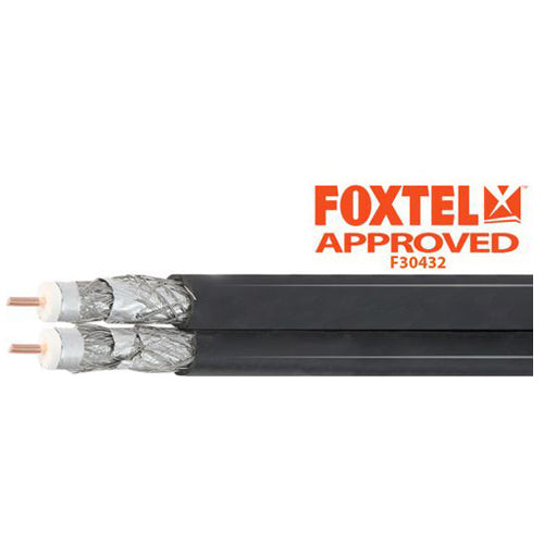 RG6 Quad Shielded Coax Cable Siamese