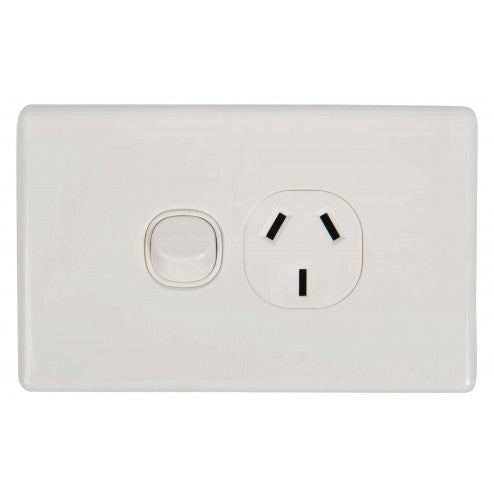 5 x Single Power Slimline  10 Amp 240 Volt